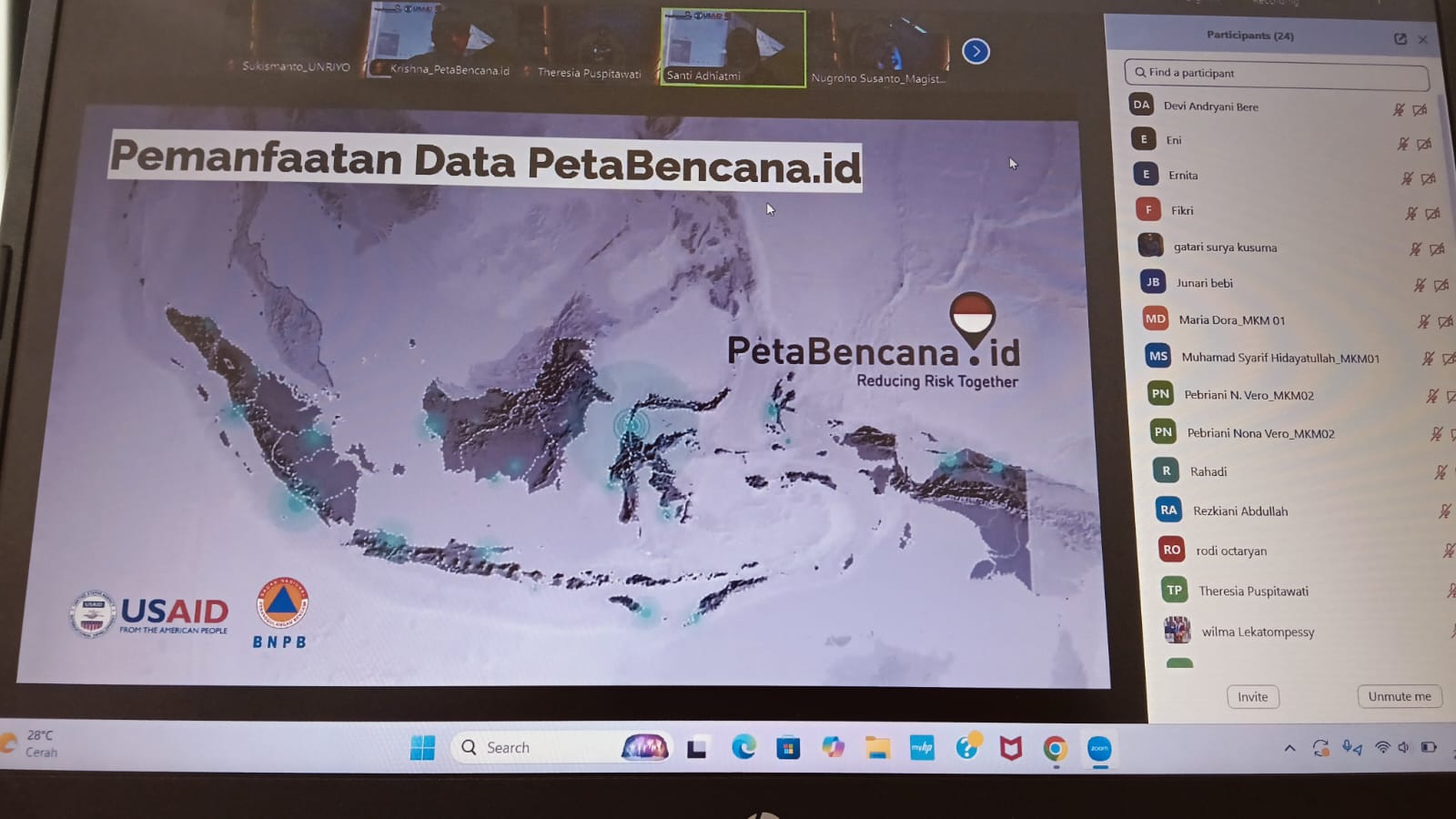 Pelatihan Analisis Data Kebencanaan